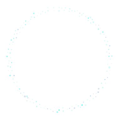 Mavi, turkuaz, turkuaz parıltılı yıldız konfetisi