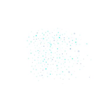 Mavi, turkuaz, turkuaz parıltılı yıldız konfetisi