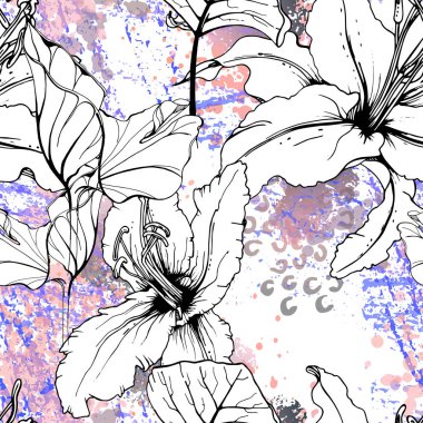 Sanatsal Tropikal, modern Siyah ve Beyaz Grafik