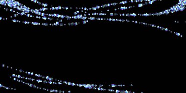 Gökkuşağı, yanardöner dikdörtgen, parlak konfeti.