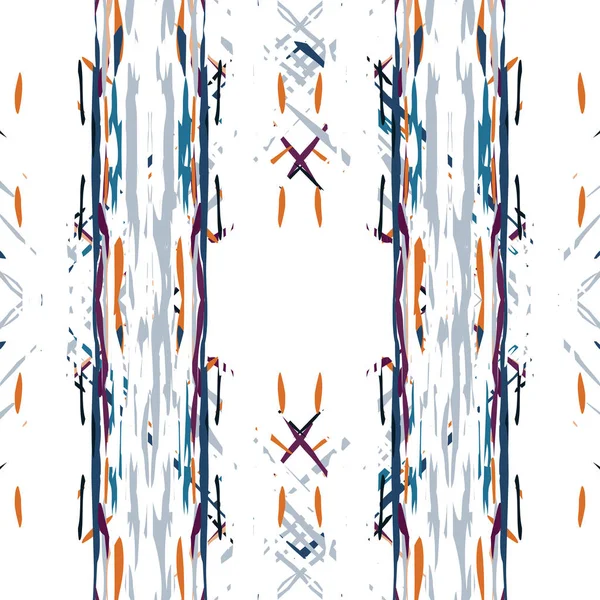 Ikat, Tie Dye. Batik, disegnato a mano senza soluzione di continuità — Vettoriale Stock