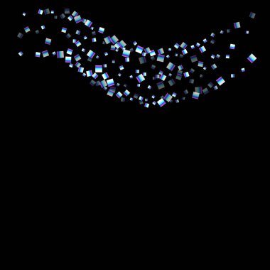 Gökkuşağı, yanardöner dikdörtgen, parlak konfeti.