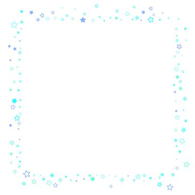Mavi, turkuaz, turkuaz parıltılı yıldız konfetisi