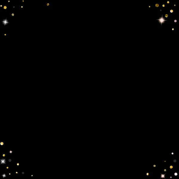 Gold Glitter Stars. Confetti brillante de lujo. — Archivo Imágenes Vectoriales