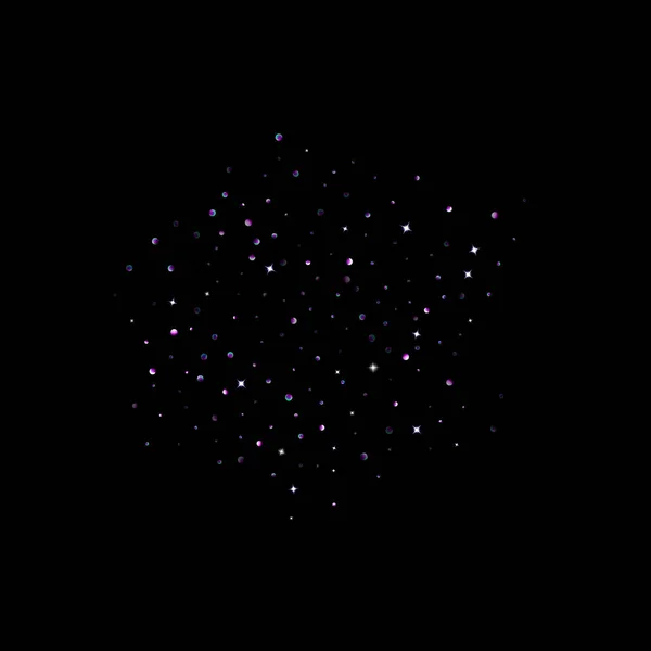 Mor parıltılı yıldız konfetisi küçük kıvılcım menekşesi — Stok Vektör