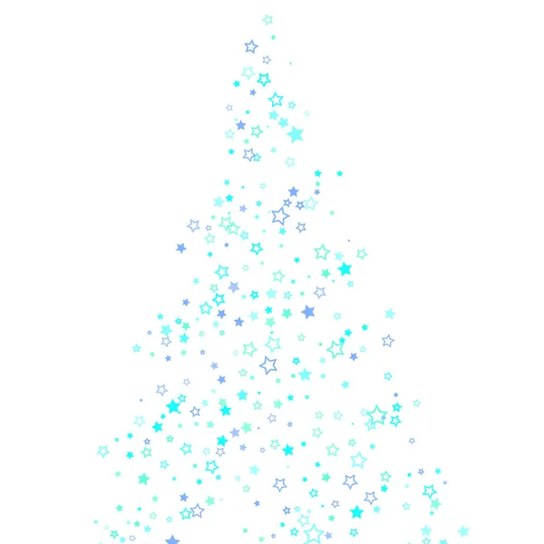 Azul, cian, estrellas de brillo turquesa confeti — Vector de stock