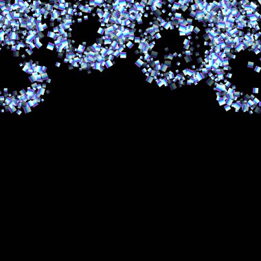 Gökkuşağı, yanardöner dikdörtgen, parlak konfeti.