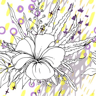 Sanatsal Yaratıcı Tropikal Siyah Beyaz Modern