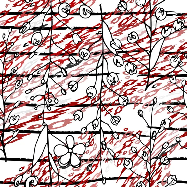 Moderne strepen Jungle Motief. Zwart wit — Stockvector