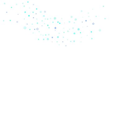Mavi, turkuaz, turkuaz parıltılı yıldız konfetisi