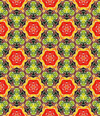 Etnik Yüzey. El Boyası Boyalı. 