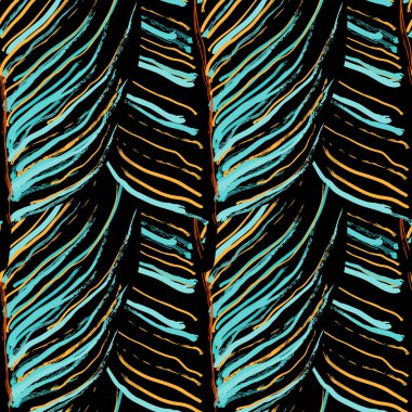 Tropik Yaprak. Modern Motif. Orman baskısı. Yapraklar