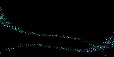 Mavi, turkuaz, turkuaz parıltılı yıldızlar, konfeti.