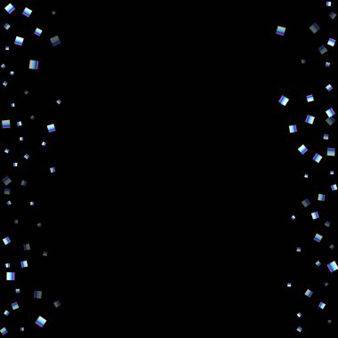 Gökkuşağı, yanardöner dikdörtgen, parlak konfeti.