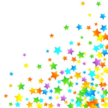 Gökkuşağı Festivali Konfeti. Karnaval Yıldızı Düşüyor.