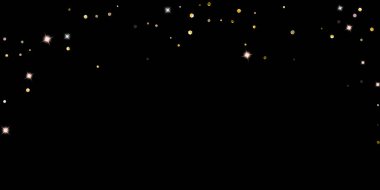 Altın Parıldayan Yıldızlar. Lüks Parlak Konfeti.