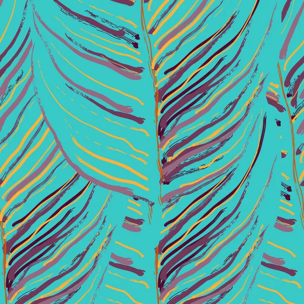 Hoja Tropical. Motivo moderno. Jungle Print. Follaje — Vector de stock