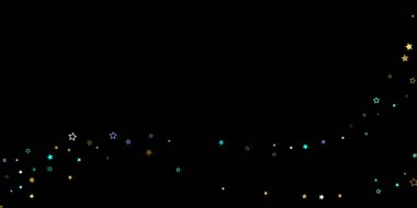 Altın, Mavi yıldızlar, çıkıntı, parlak konfeti. 