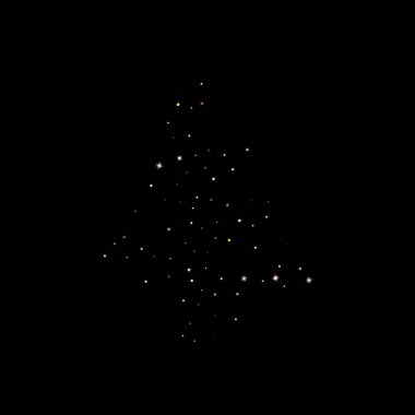 Altın Parıldayan Yıldızlar. Lüks Parlak Konfeti.