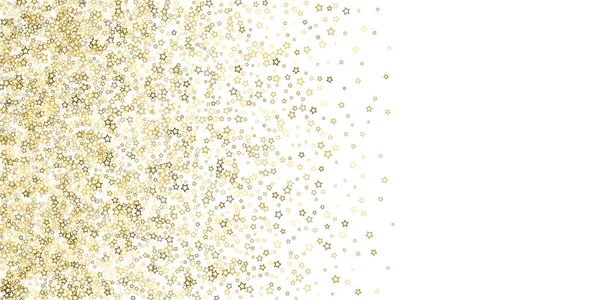 Glitter Stars. Lujo Confetti diminuto oro Navidad — Vector de stock