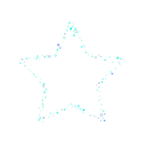 Голубые, голубые, бирюзовые глайтерные звезды — стоковый вектор