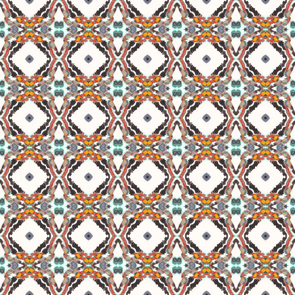 Mosaic Traditional Art. Brown, Ochra, Cepia Rug.
