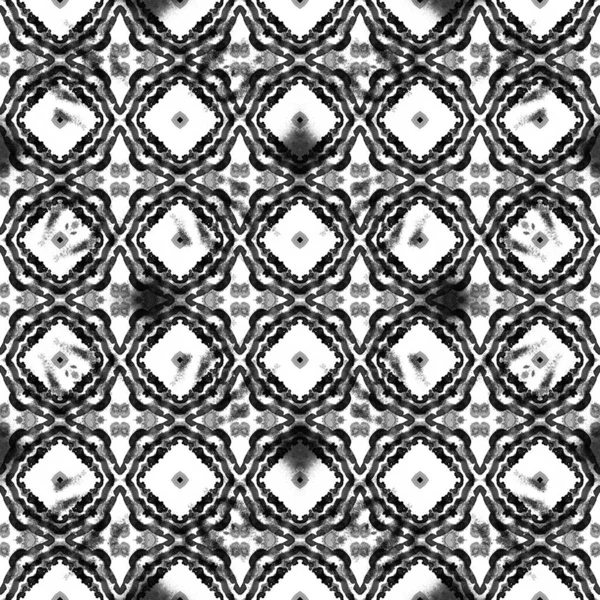 Mosaic Traditional Art. Black, White, Monochrome