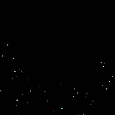 Altın, Mavi yıldızlar, çıkıntı, parlak konfeti. 