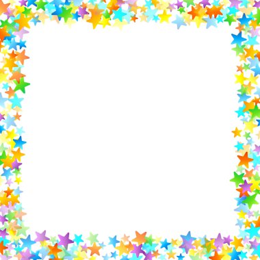 Gökkuşağı Festivali Konfeti. Karnaval Yıldızı Düşüyor.