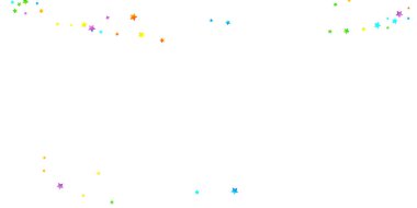 Gökkuşağı Festivali Konfeti. Karnaval Yıldızı Düşüyor.