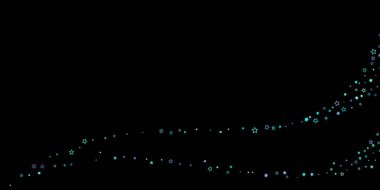 Mavi, turkuaz, turkuaz parıltılı yıldızlar, konfeti.