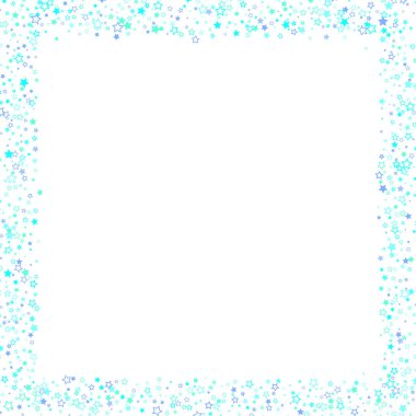 Mavi, turkuaz, turkuaz parıltılı yıldız konfetisi