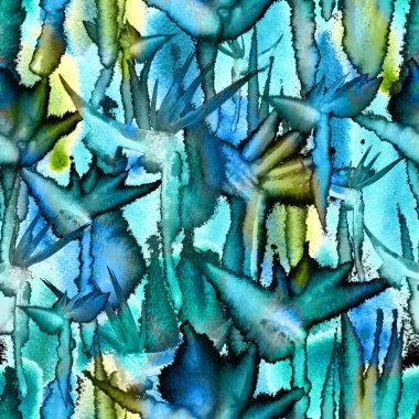 Tropikal orman egzotik çiçek desenleri parlak, pürüzsüz desenler sonsuz tekrarlar.