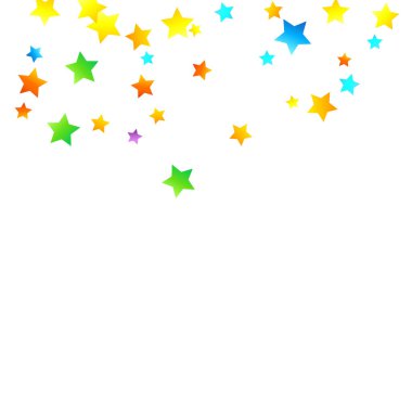 Gökkuşağı Festivali Konfeti. Karnaval Yıldızı Düşüyor.