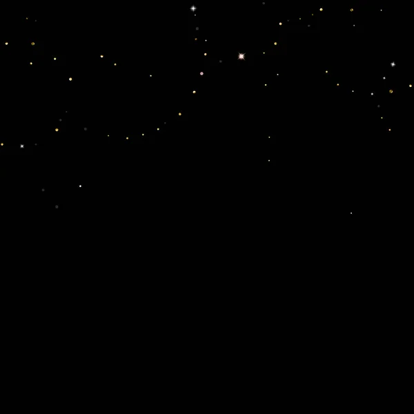 Gold Glitter Stars. Confettis brillants de luxe. — Image vectorielle