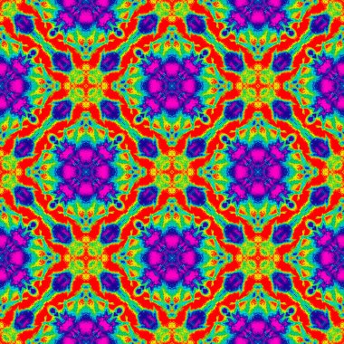 Madalyon Etnik Sanat. Renk, Çoklu Yıldız, Gökkuşağı 