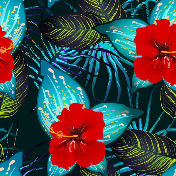 Feuille tropicale. Motif moderne. Jungle Print. — Image vectorielle