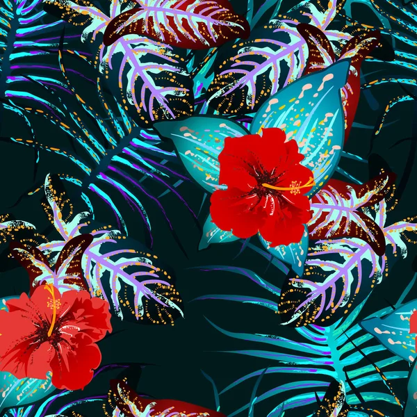 Feuille tropicale. Motif moderne. Jungle Print. — Image vectorielle