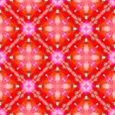 Geleneksel madalyon sanatı. Turuncu, Kırmızı, Pembe 