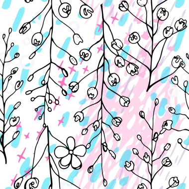 Sanatsal Yaratıcı Tropikal Siyah Beyaz Modern