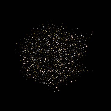 Altın Parıldayan Yıldızlar. Lüks Parlak Konfeti.