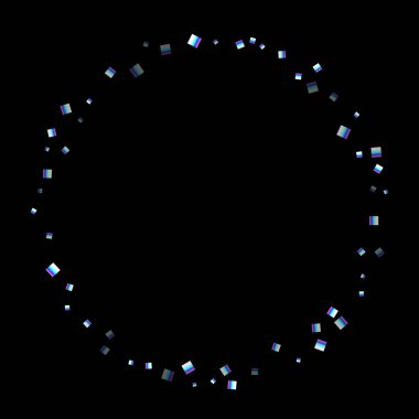 Gökkuşağı, yanardöner dikdörtgen, parlak konfeti.