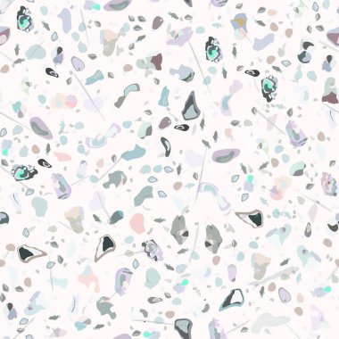 Terrazzo Doku Vektörü. Döşemesiz Desen