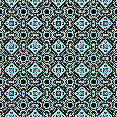 Geometrik Madalyon. Teal, Yeşil, Nane 