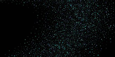 Mavi, turkuaz, turkuaz parıltılı yıldızlar, konfeti.