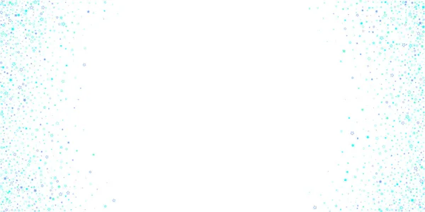 ブルー、シアン、ターコイズの輝きの星のコンフェッティ — ストックベクタ