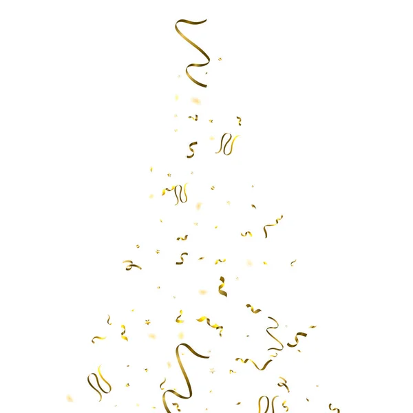 Праздничный серпантин. Ленты Gold Foil Streamers. — стоковый вектор