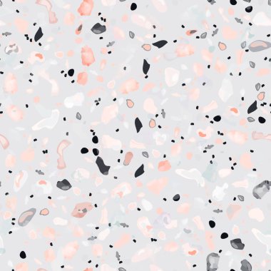 Terrazzo Doku Vektörü. Döşemesiz Desen