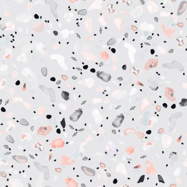 Terrazzo Doku Vektörü. Döşemesiz Desen