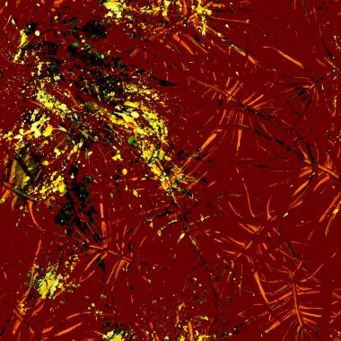 Tropik Yaprak. Karanlık Modern Motif.